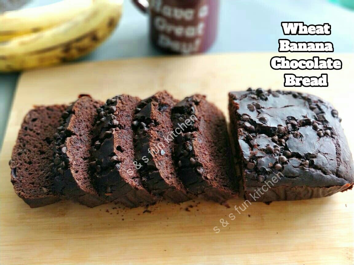 Wheat Banana Chocolate Cake